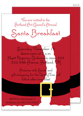 Santa Suit Invitations